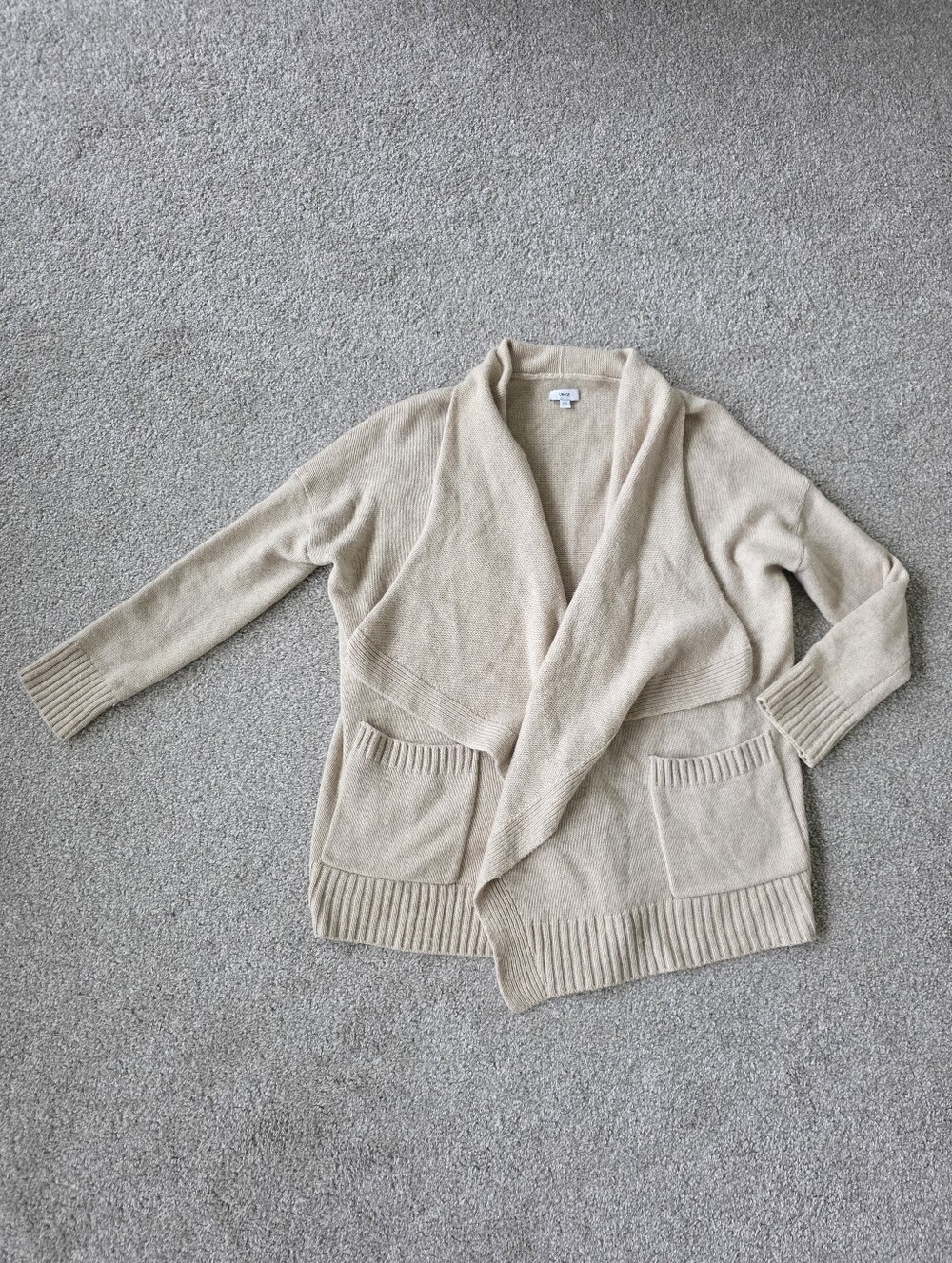 Vince Women's Shawl Collar Pocket Cardigan Sweater - Beige